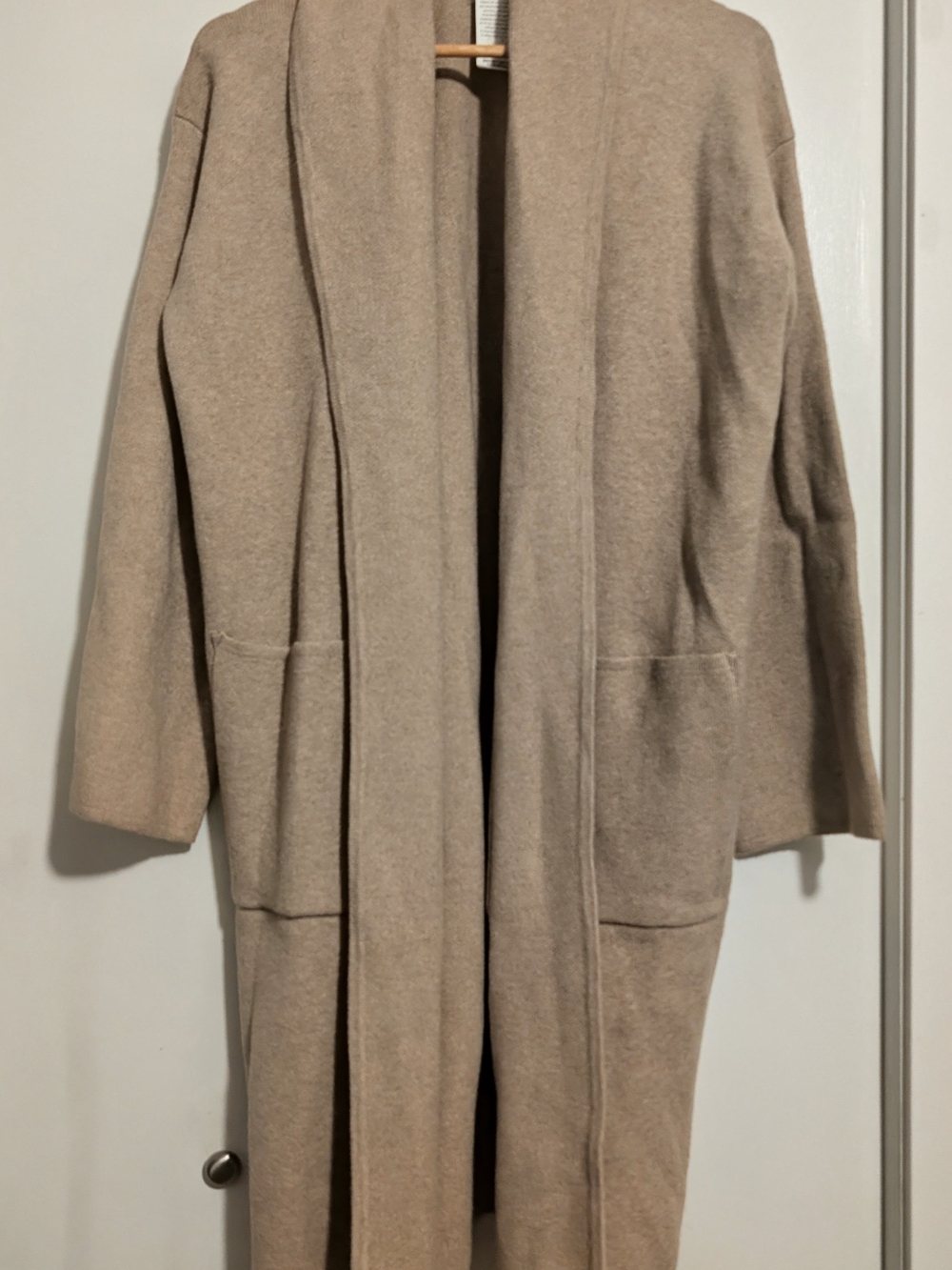 Denver Hayes Long Open-Front Cardigan - Taupe